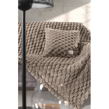 Σετ Κουβέρτα Καναπέ και Μαξιλάροθήκη Διακόσμησης Guy Laroche Elixir Taupe 120x160