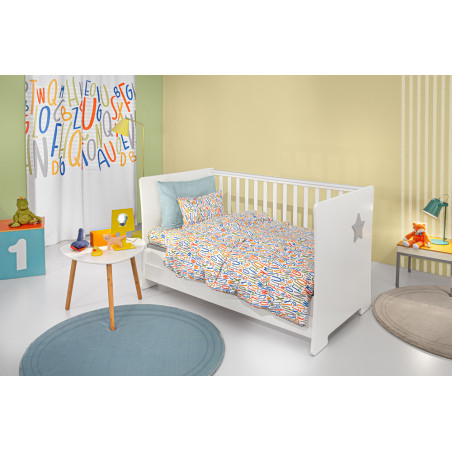 Σετ Σεντόνια Κούνιας 3 Τεμαχίων Guy Laroche Letters Multi 115x170