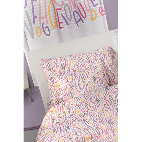 Σετ Σεντόνια Κούνιας 3 Τεμαχίων Guy Laroche Letters Pink 115x170