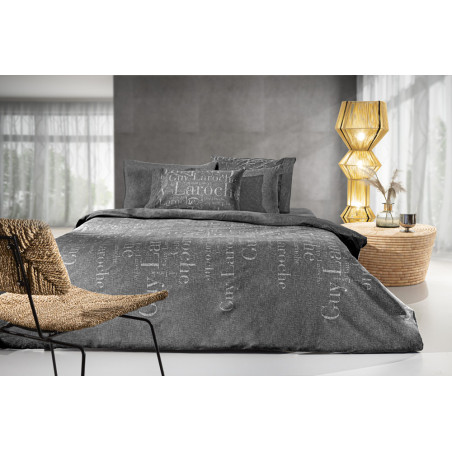 Σετ Σεντόνια Φανελένια King Size 4 Τεμαχίων Guy Laroche Brand Carbon 270x265