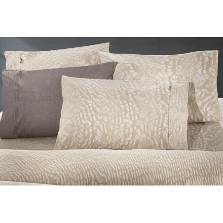 Σετ Σεντόνια Φανελένια King Size 4 Τεμαχίων Guy Laroche Brenta Camel 270x265