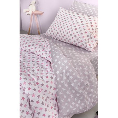 Σετ Παιδικά Σεντόνια Μονά 3 Τεμαχίων Guy Laroche Cosmos Pudra 165x250