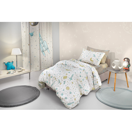 Σετ Παιδικά Σεντόνια Μονά με Λάστιχο 3 Τεμαχίων Guy Laroche Meteor 100x200+28