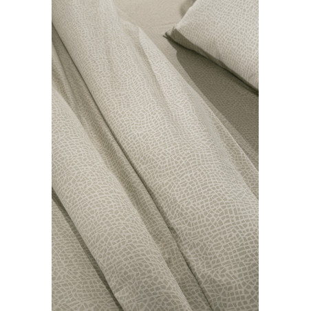 Σετ Σεντόνια Φανελένια Υπέρδιπλα με Λάστιχο 4 Τεμαχίων Guy Laroche Mira Cement 165x200+35