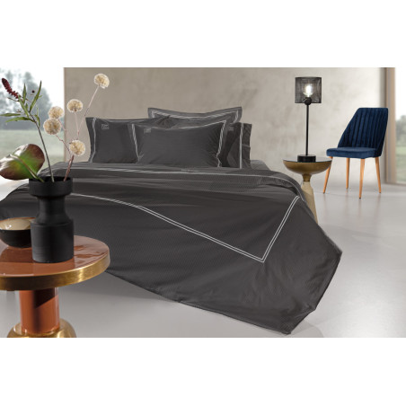 Σετ Σεντόνια King Size 4 Τεμαχίων Guy Laroche Nice Anthracite Silver 270x280