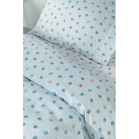 Σετ Παιδικά Σεντόνια Μονά με Λάστιχο 3 Τεμαχίων Guy Laroche Paw Ciel 100x200+28