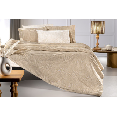 Σετ Σεντόνια Υπέρδιπλα 4 Τεμαχίων Guy Laroche Stencil Mocca 240x265