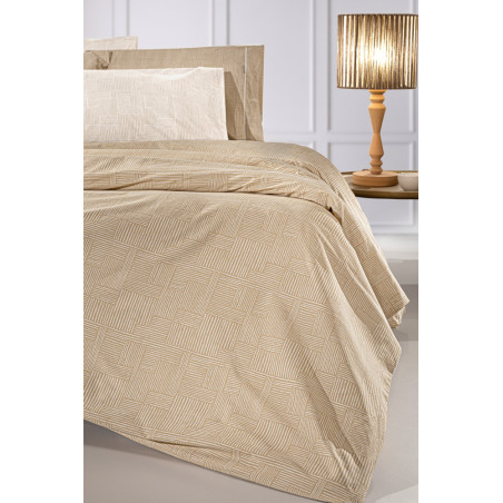 Σετ Σεντόνια King Size 4 Τεμαχίων Guy LarocheStencil Mocca 270x265