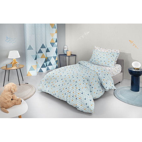 Σετ Παιδικά Σεντόνια Μονά με Λάστιχο 3 Τεμαχίων Guy Laroche Two2Twenty Aqua 100x200+28