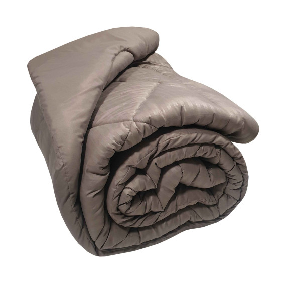 Πάπλωμα Μικροϊνών Stripe ΚΟΜΒΟΣ Moka Satin Stripe - Moka...