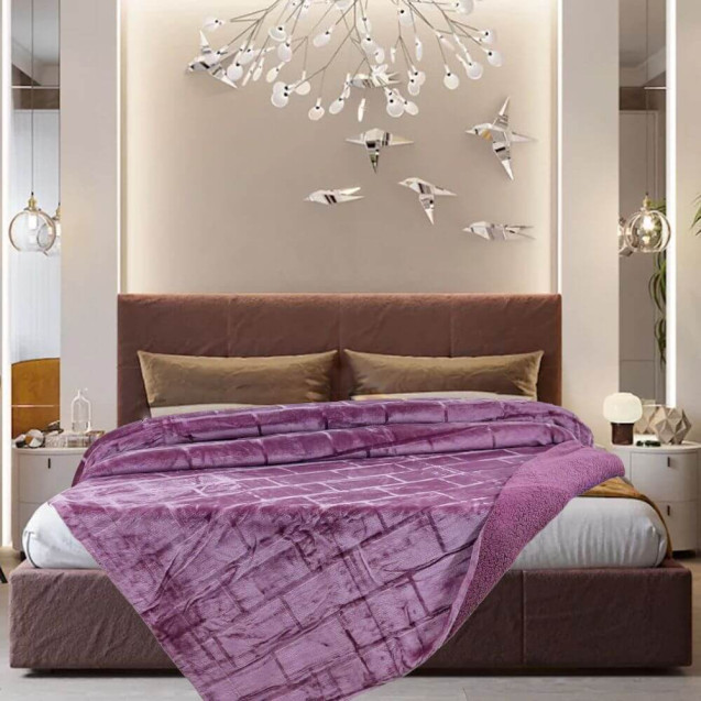 Κουβέρτα Βελουτέ με Γούνα Sherpa Υπέρδιπλη...