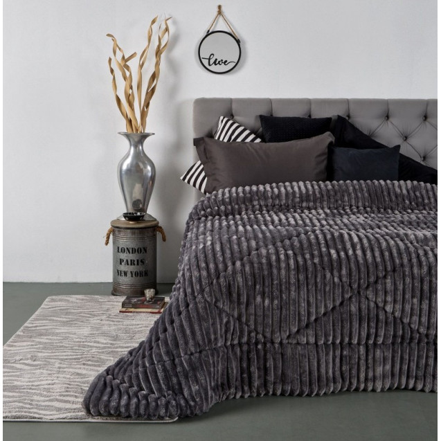 Κουβερτοπάπλωμα Μονό Sb Home Cortina Grey 160x240