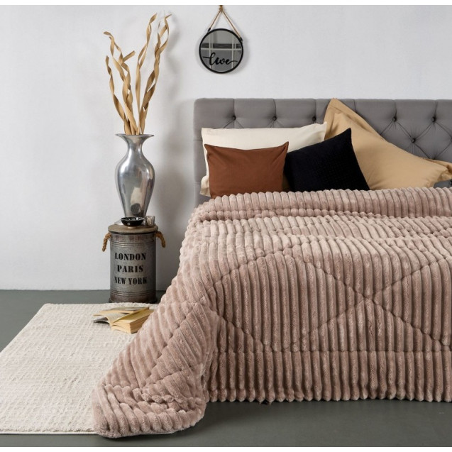 Κουβερτοπάπλωμα Υπέρδιπλο Sb Home Cortina Camel...