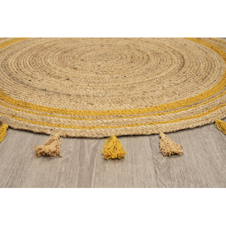 Χαλί New Plan Delhi Χειροποιητο Nat.Yellow Me003 120x120