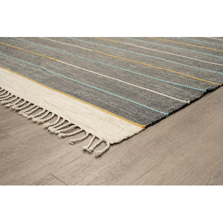 Χαλί New Plan Ribella Χειροποιητο 100 D.Grey 160x230