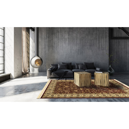 Χαλί New Plan Persia 1533 Burgundy Με Κροσσι 200x290