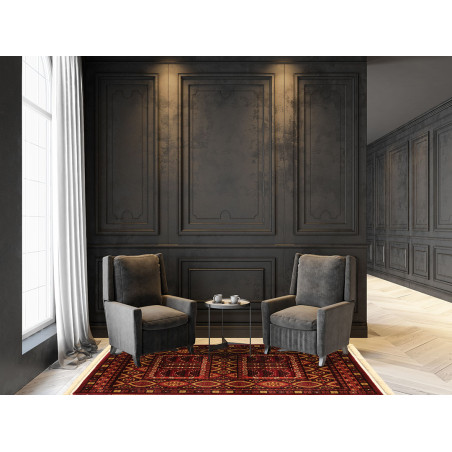 Χαλί New Plan Persia 2273 Burgundy Με Κροσσι 200x290