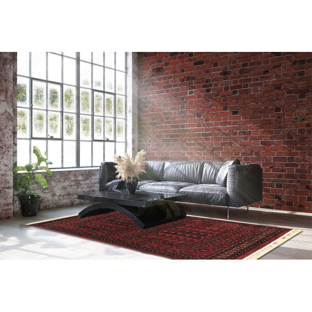 Χαλί New Plan Persia 2288 Burgundy Με Κροσσι...