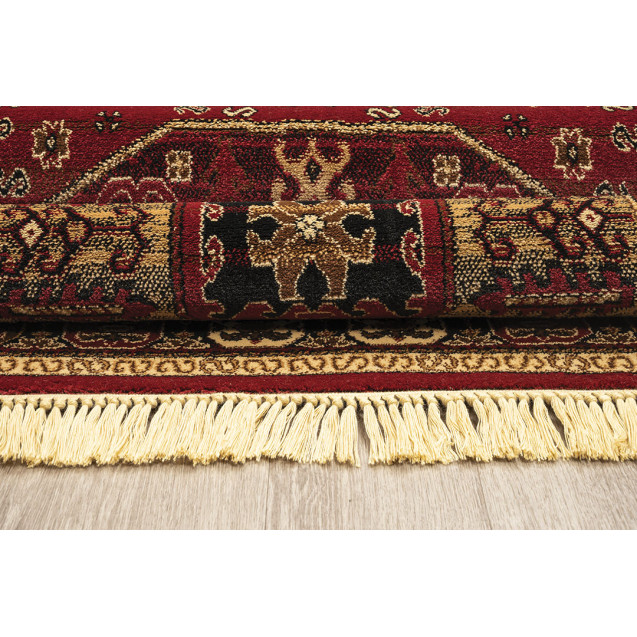 Χαλί New Plan Persia 6057 Burgundy Με Κροσσι...