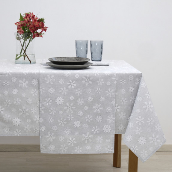 Τραπεζομάντηλο Dimeco 135Χ180 8590 Grey Με Lurex