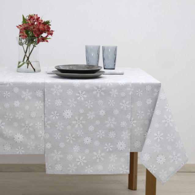 Τραπεζομάντηλο Dimeco 135Χ180 8590 Grey Με Lurex