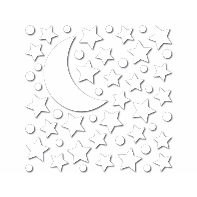 Αυτοκόλλητα Φωσφορίζοντα Ango White Stars Large...