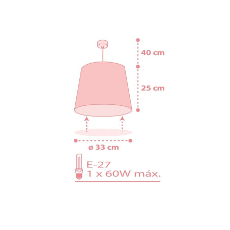 Παιδικό Φωτιστικό Οροφής Μονόφωτο Ango Starlight Pink 82212 S