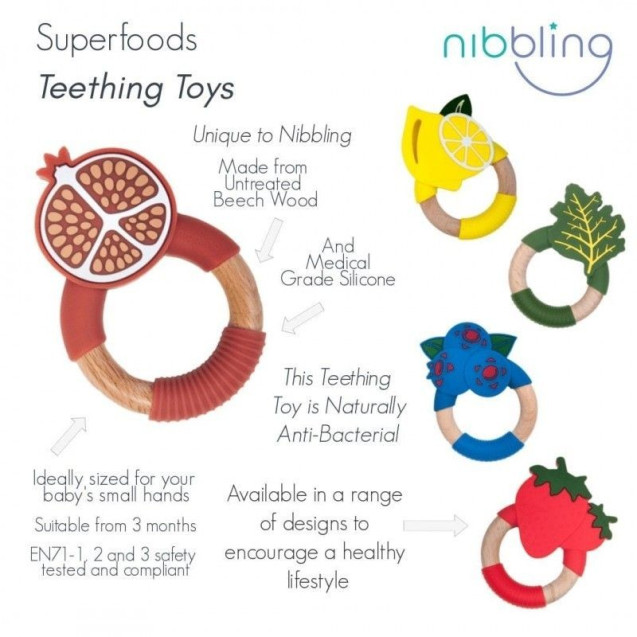 Μασητικό-Κρίκος Οδοντοφυίας Nibbling Acai Berry...