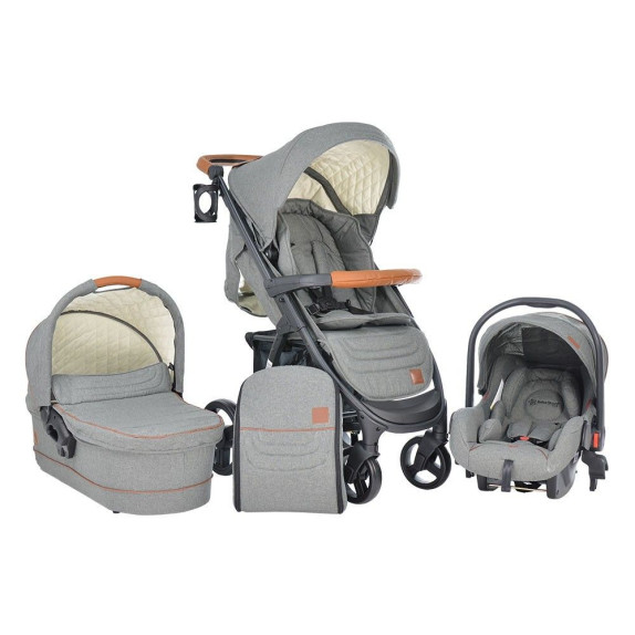 Πολυκαρότσι Bebe Stars Malibu 3in1 Grey 310-186