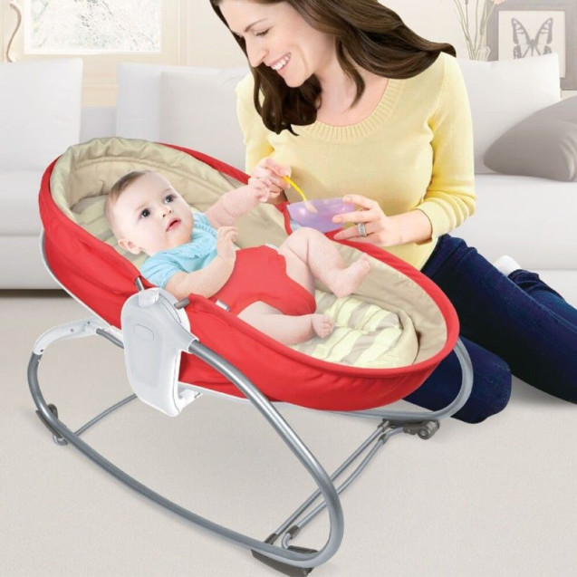 Κούνια & Ρηλάξ Snooze 3in1 Bebe Stars Red 324-180