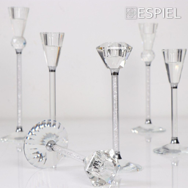 Κηροπήγιο Κρυστάλλινο Espiel XAS125 7x22εκ