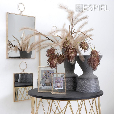 Καθρέφτης Espiel Ορθογώνιος Χρυσός FAM227 20x25εκ