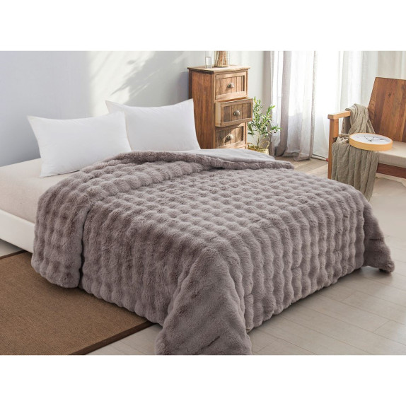 Κουβερτοπαπλωμα Γουνα/Flannel Υπερδιπλο 220X240 Adam Home...