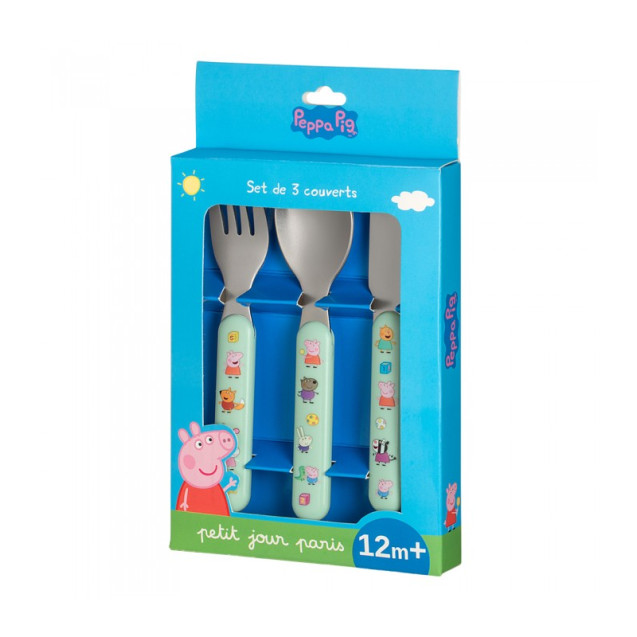 Σετ Κουταλο-Μαχαιρο-Πηρουνο 3 Τεμ Peppa Pig -...