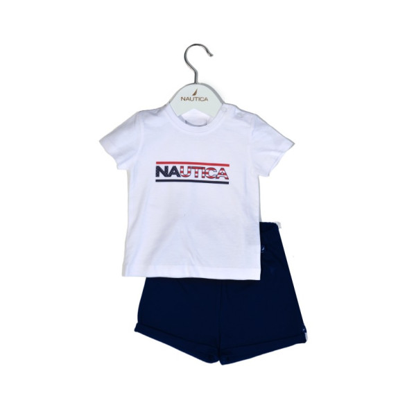 Nautica Des.10 Σετ T-Shirt & Shorts Jersey White/Navy...