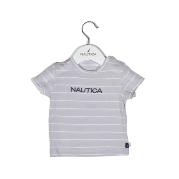 Nautica Des.15 T-Shirt  Jersey Organic Γκρι Ριγέ 98Cm 3 Ετών