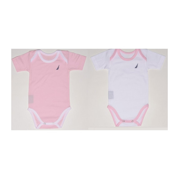 Nautica Des.12 Εσώρουχα Σετ 2Τ 68 Εκ. Κοντό Μανίκι Ροζ...