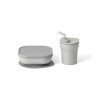 Miniware Des.15 Σετ Φαγητού Δοχείο-Ποτηράκι Γκρι