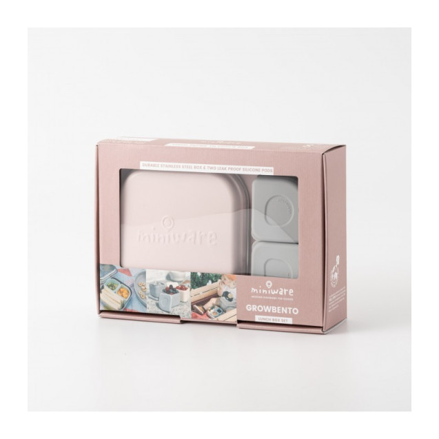 Miniware Des.12 Δοχείο Φαγητού Inox Ροζ 15X15Cm...