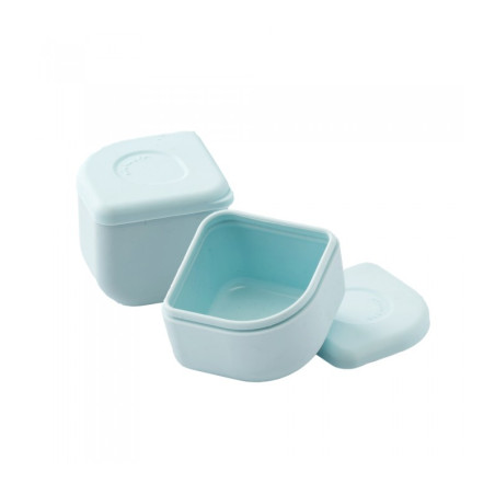 Miniware Des.11 Σετ 2Τεμ.Ανταλλακτικά Αποθηκευτικά Σκεύη Σιλικόνης 7X7Cm Σιέλ