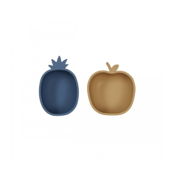 Μπωλ 2 Τεμαχίων Σιλικόνης Ανανάς & Μηλο Ουου