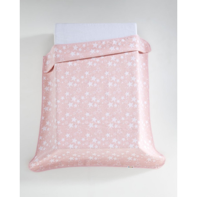 Κουβέρτα Mora Ecology 80Χ110 Ροζ 65% Βαμβακι &...