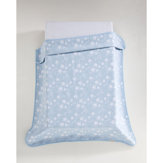 Κουβέρτα Mora Ecology 80Χ110 Γαλαζιο 65% Βαμβακι & 35%...