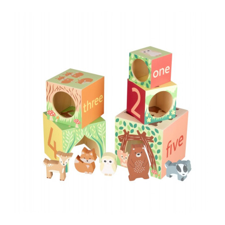 Κύβοι Στοίβαξης  Woodland Orange Tree Toys