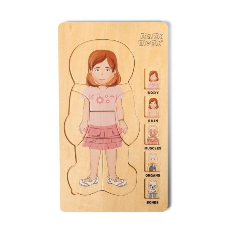 Ξυλινο Παζλ Το Σωμα Μου Κοριτσι Mama Memo