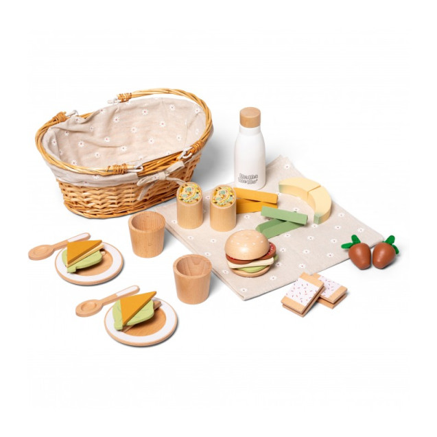 Ξύλινο Καλαθάκι Πικ Νικ Mama Memo