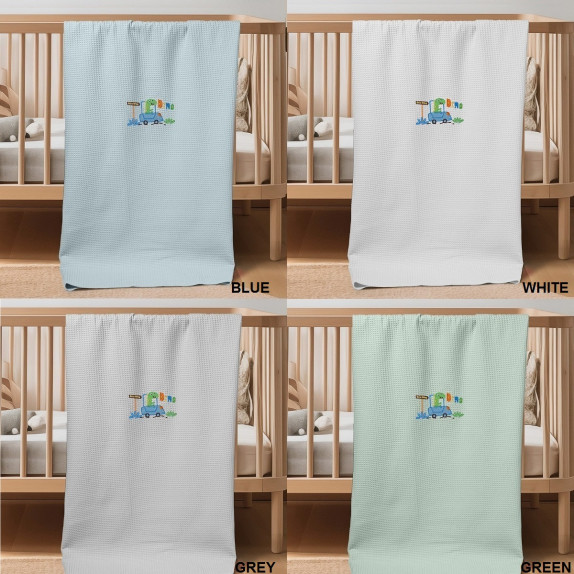 Κουβερτα Πικε Κουνιας110X140 Adam Home Dino - Green