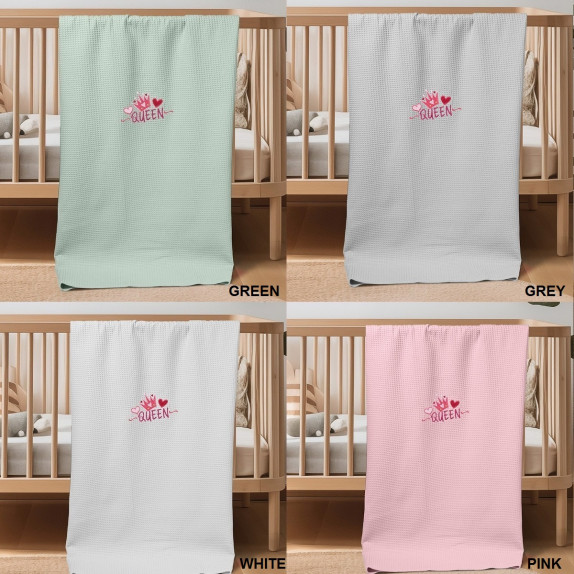 Κουβερτα Πικε Αγκαλιας 80X110 Adam Home Queen - Grey