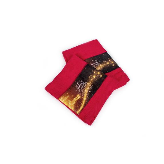 Χριστουγεννιάτικο Σετ Πετσέτες 2 τεμ Dimcol Merry...