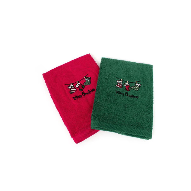Χριστουγεννιάτικο Σετ Πετσέτες 2 τεμ Dimcol...